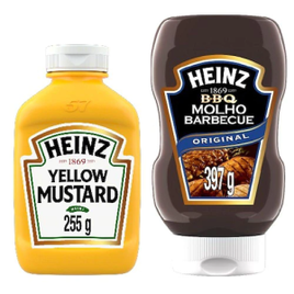 Kit Heinz Mostarda 255g e Barbecue 397g na Ponto