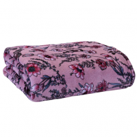 Manta Estampada Casal Maria Camila Rosa 1 Peça na Carrefour