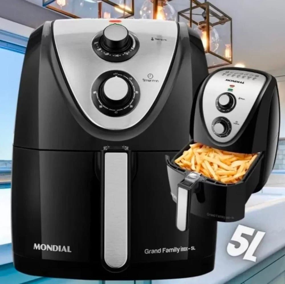 Oferta Relâmpago Fritadeira sem Óleo Air Fryer Mondial AFN50 BI