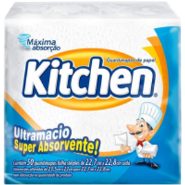 7 Pacotes - Guardanapos de papel Kitchen Folha Simples 22,27x22,8cm - 50 Unidades (350 Unidades Total) na Amazon
