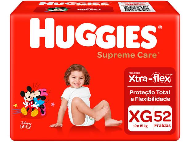 Fralda Huggies Supreme Care Tam. XG 12 a 15kg 52 Unidades na Magazine Luiza