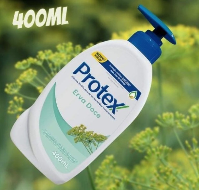 Sabonete Líquido Antibacteriano para as Mãos Protex Erva Doce 400ml na Amazon