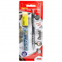 Lapiseira P360 0.7 Mm + Borracha + Grafites, Pentel, Preta, Pacote De 1 na Amazon