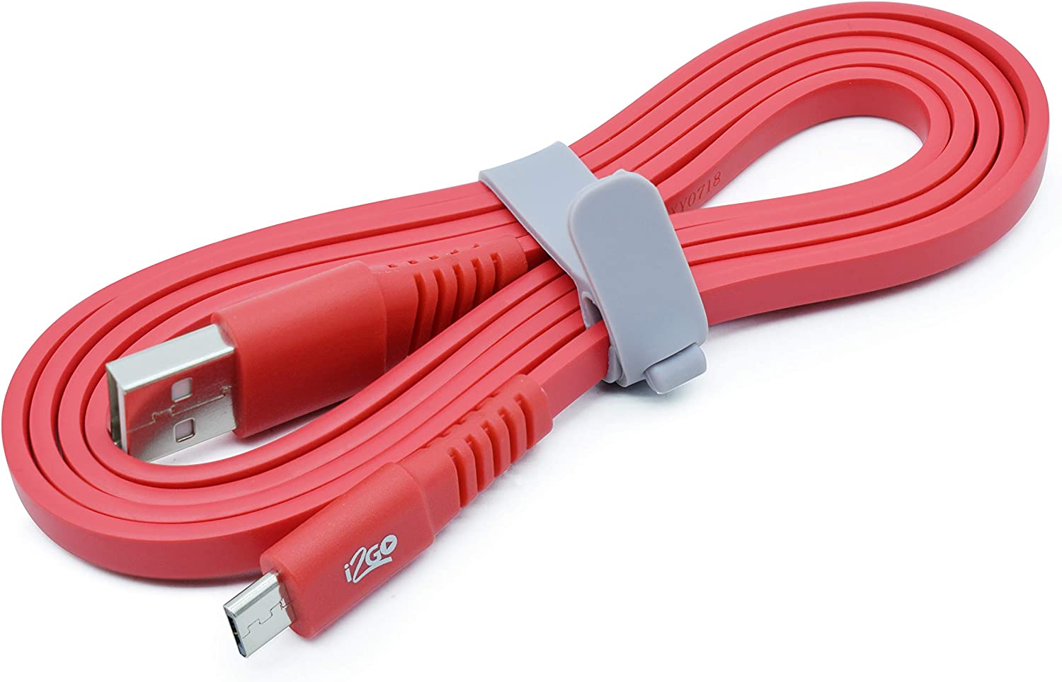 Cabo Micro USB I2GO 1,2m 2,4A PVC Flexivél Flat Vermelho – I2GO Basic na Amazon