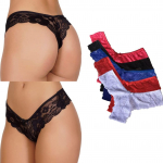 Calcinha kit com 5 Calcinhas de Renda Tanga fio Lingerie na Amazon