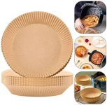 Forro de papel descartável para fritadeira a ar, 100 peças de forros de fritadeira de ar descartáveis antiaderentes, papel de cozimento para fritadeira a ar, à prova de água, pergaminho de grau alimentício para assar micro-ondas (100) na Amazon