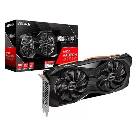 Placa de Vídeo ASRock RX 6700 XT Challenger D 12G, 16 Gbps, 12GB GDDR6, AMD RDNA 2 Architecture – RX6700XT CLD 12GO na Magazine Luiza