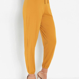Calça Jogger Mostarda com Cordel para Amarrar Moda Pop na Posthaus