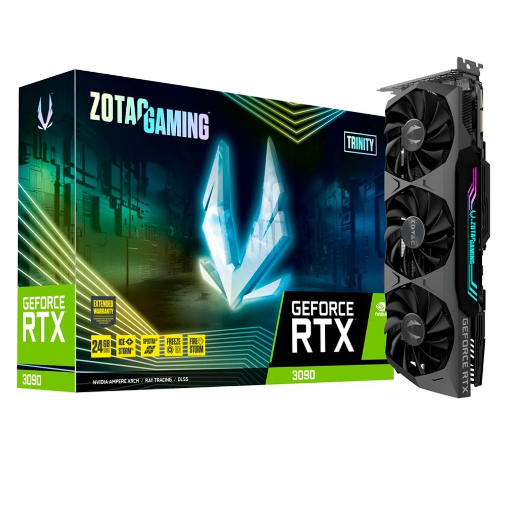 Placa de Vídeo Zotac NVIDIA GeForce RTX 3090 Trinity, 24GB, GDDR6X – ZT-A30900D-10P na KaBuM!