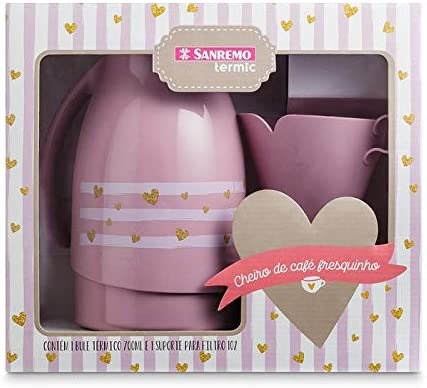 Conjunto Bule Térmico de 700mL com Suporte para Filtro de Café TAM 102, Sanremo na Amazon