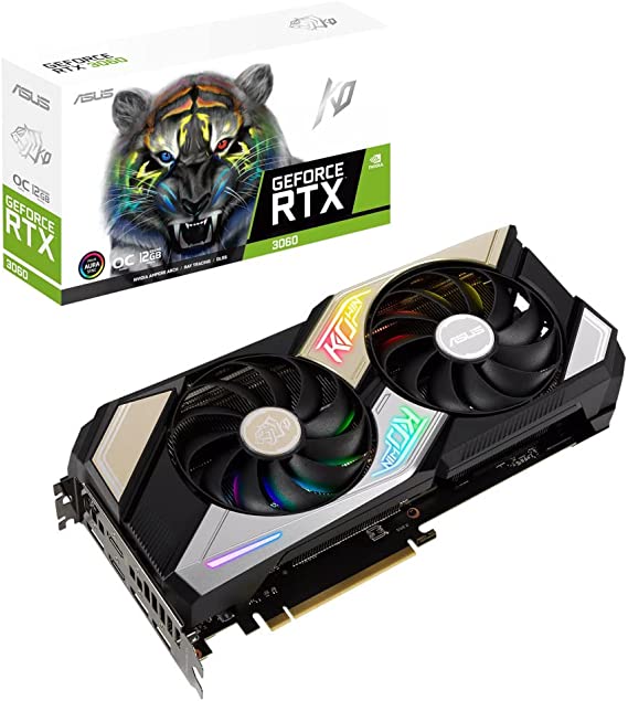 Placa de Vídeo ASUS – GeForce KO-RTX 3060 Ti, V2 OC Gaming, LHR, 12 GB GDDR6, Ray Tracing, DLSS, RGB na Amazon