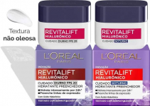 Kit Creme Facial Anti-idade L’Oréal Paris Revitalift Hialurônico Noturno + Diurno FPS 20, 49g na Amazon