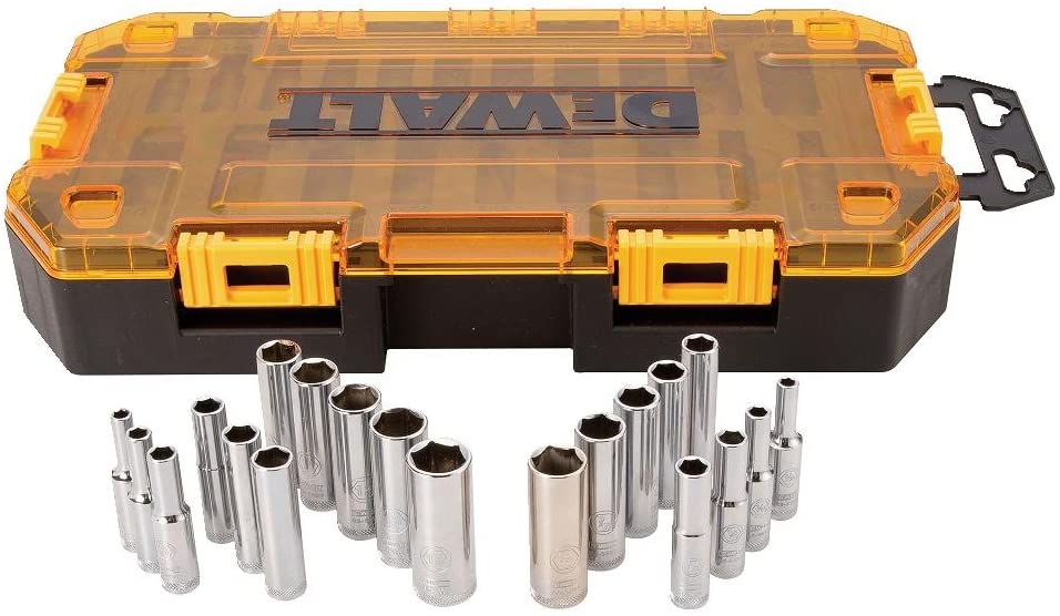 Conjunto de Soquetes Profundos 20 Peças Unidade Métrica/Sae Dewalt – DWMT73811 na Amazon