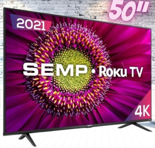 Smart TV Semp Roku Led 50¿ Rk8500 4k UHD HDR Wifi Dual Band, 4 Hdmi, 1 Usb, Com Controle Por Aplicativo na Shoptime