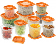 Kit Potes de Plástico Continental – Laranja 12 unidades na Amazon