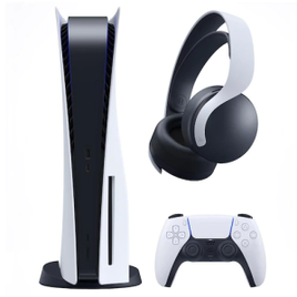Console PlayStation 5 - PS5 Sony (Com leitor de Disco) + Headset sem Fio PULSE 3D para PS5 - Sony na Extra