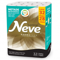 Papel Higiênico Neve Supreme - 32 Rolos na Amazon