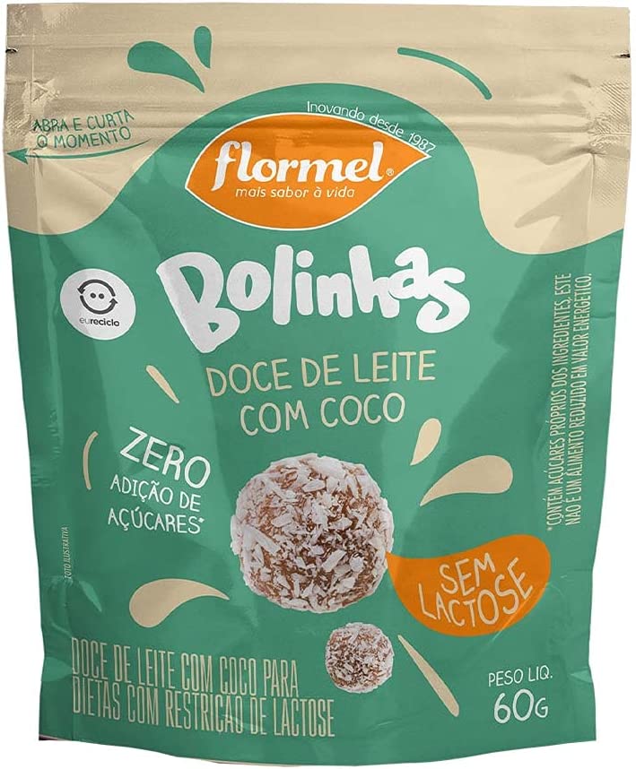 5 Pacotes de Bolinha Doce de Leite Zero Lactose na Amazon