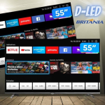 Smart TV UHD D-LED 55” Britania BTV55Q20N5SBL – Wi-Fi 4 HDMI 2 USB na Magazine Luiza