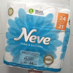 Neve Papel Higiênico Puro e Natural – 24 Rolos de 20mX10 cm na Amazon