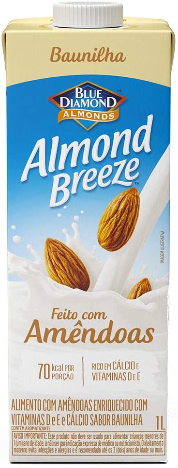 4 Unidades Bebida de Amêndoas Almond Breeze Sabor Baunilha 1L na Amazon