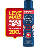 NIVEA Men Desodorante Antitranspirante Aerosol Dry Impact 200ml na Amazon