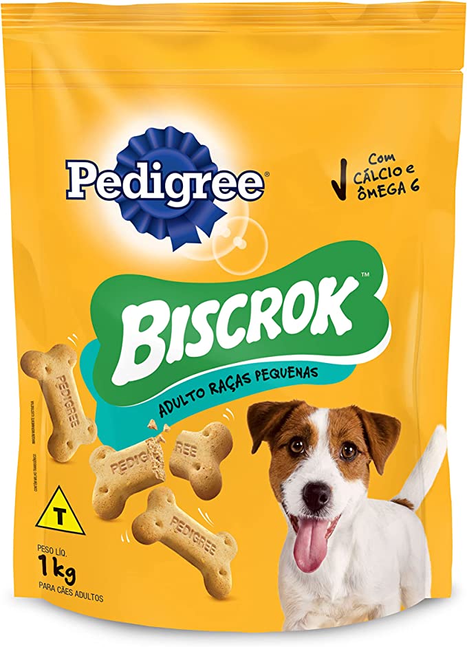 Biscoito Pedigree Biscrok Para Cães Adultos Raças Pequenas 1 kg na Amazon