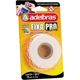 3 Unidades de Fita Dupla Face Fixa Pro Espuma 19mmX2mts Adelbras na Amazon