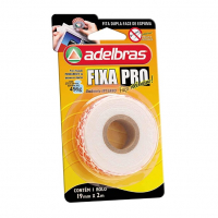 Fita Dupla Face, Fixa Pro Espuma, 19mmX2mts, Adelbras na Amazon
