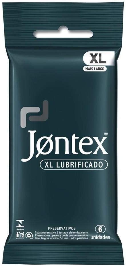 5 Pacotes – Preservativo Camisinha Jontex Lubrificado XL 6 Unidades (30 Total) na Amazon