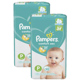 Fralda Pampers Confort Sec P 100 Unidades (Total 100 unidades) na Extra
