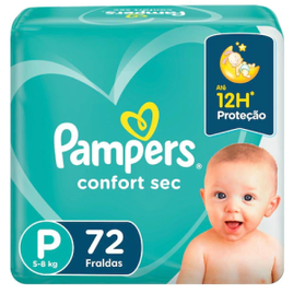 Fralda Pampers Confort Sec Super Tamanho P 72 Unidades na Extra