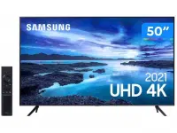 Smart TV 50” Crystal 4K Samsung 50AU7700 – Wi-Fi Bluetooth HDR Alexa Built in 3 HDMI 1 USB na Magazine Luiza