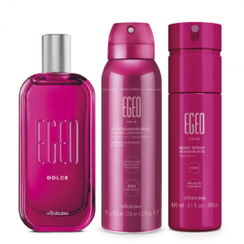 Combo Egeo Dolce: Desodorante Colônia 90ml + Body Spray 100ml + Desodorante Antitranspirante 75g - O Boticário na oBoticário