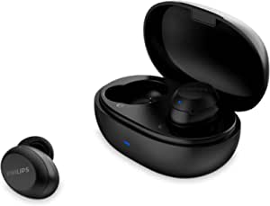 PHILIPS Fone de ouvido sem fio TWS bluetooth com microfone e energia para 18 horas totais na cor preto, padrão, TAT1235BK/97 na Amazon