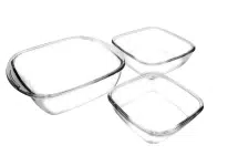 Conjunto de Assadeiras de Vidro Sempre – Quadrado 3 Peças na Magazine Luiza