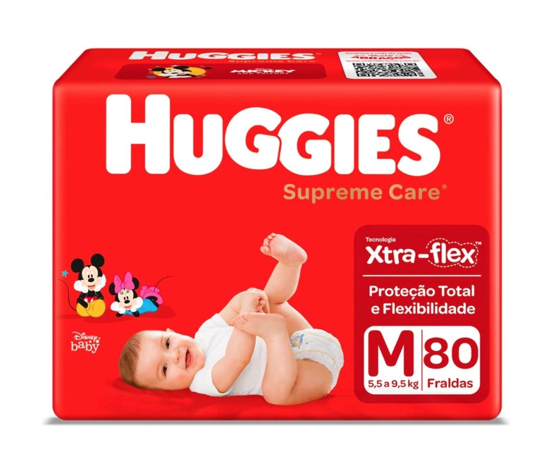 Fralda Huggies Supreme Care M – 80 Unidades na Casas Bahia
