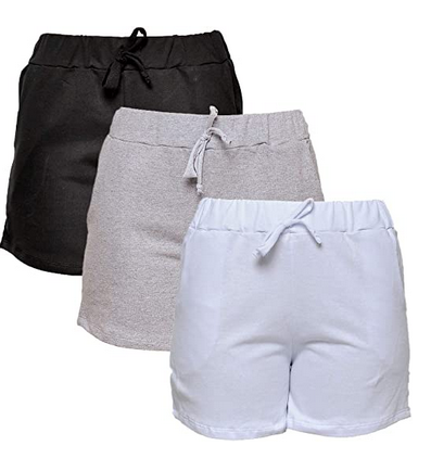Kit com 3 Shorts de Moletom Style Feminino na Amazon