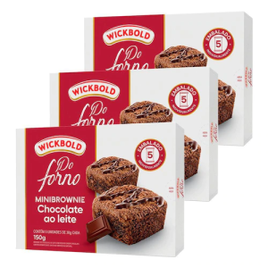 Kit Minibrownie sabor Chocolate ao Leite Pack Wb 150g na Ponto