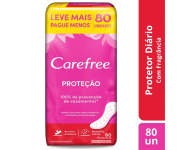 Protetor Diário Proteção com Perfume, Leve 80 Pague 60, Carefree, 80 Unidades na Amazon