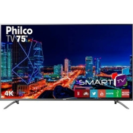 Smart TV LED 75" Philco PTV75e30DSWNT Ultra HD 4k 3 HDMI - Titânio na WebContinental