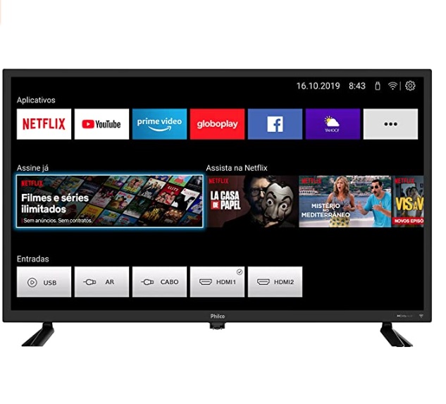 PHILCO SMART TV 32″ LED HD PTV32D10N5SKH na Amazon