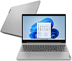 Notebook Lenovo Ultrafino IdeaPad 3i i5-10210U 8GB 256 GB SSD Windows 11 15.6″ 82BS000GBR Prata na Amazon