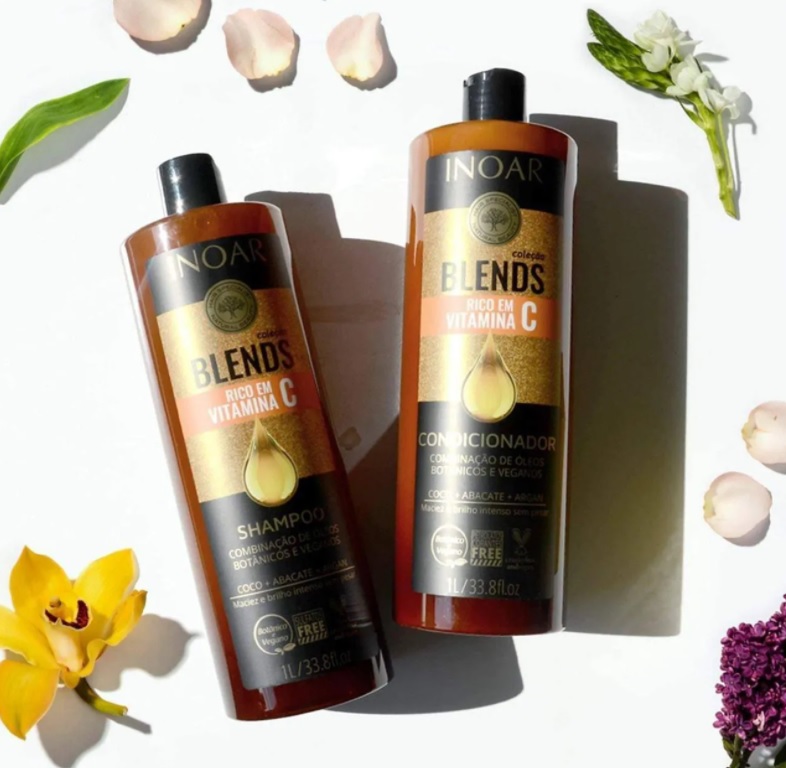 Kit Inoar Shampoo + Condicionador 1L Blends Vitamina C na Amazon