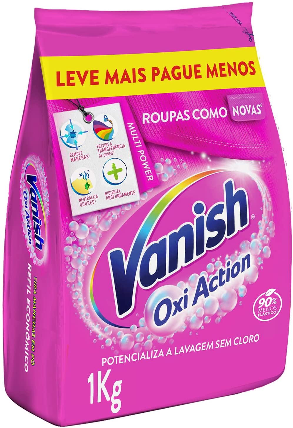 Tira Manchas em Pó Vanish Oxi Action Pink – 1kg na Amazon