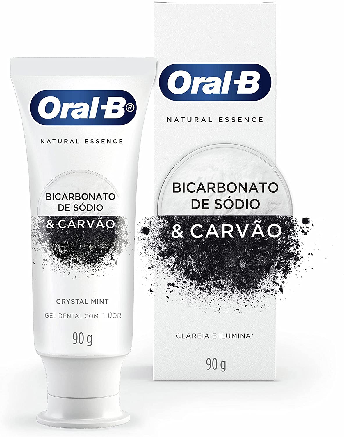 Creme Dental Oral-B Natural Essence Bicarbonato de Sódio e Carvão – 90g na Amazon