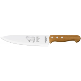 Faca para Carne 8” Tramontina Dynamic em Aço Inox e Madeira na Camisaria Colombo