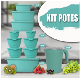 Kit 10 Potes mais Jarra 1.800ml de Brinde + Jarra na Shopee