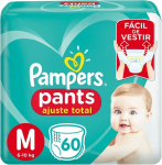 Fralda Pampers Pants Ajuste Total M – 60 fraldas na Amazon