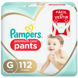 Fralda Pampers Pants Premium Care G - 112 Unidades na Amazon